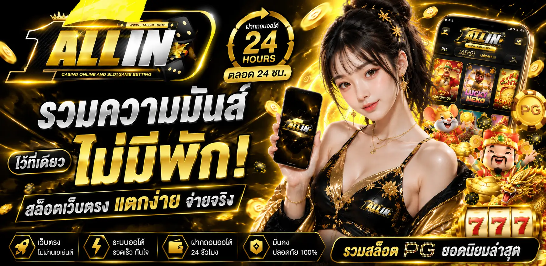 ONEALLIN เว็บสล็อตคุณภาพ ระบบปลอดภัย สมัครง่าย